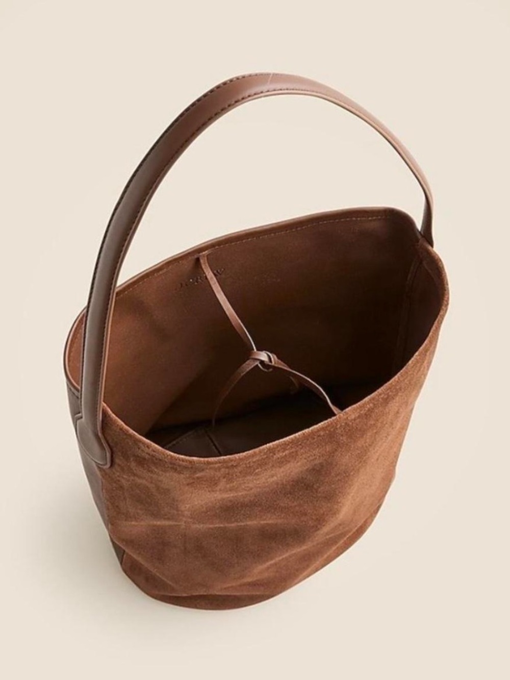 J. Crew Brown Suede Bucket Shoulder Bag